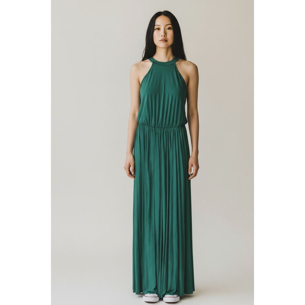 ASOS Halter Maxi Dress in Emerald Green Size 8 Tall